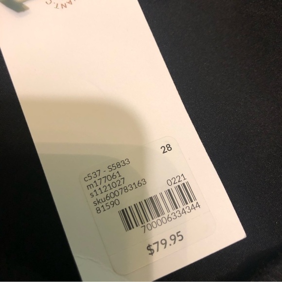 NWT $80 USD Lane Bryant On The Go Black Straight Mid Rise Stretch Pants Size 28 - Picture 6 of 12